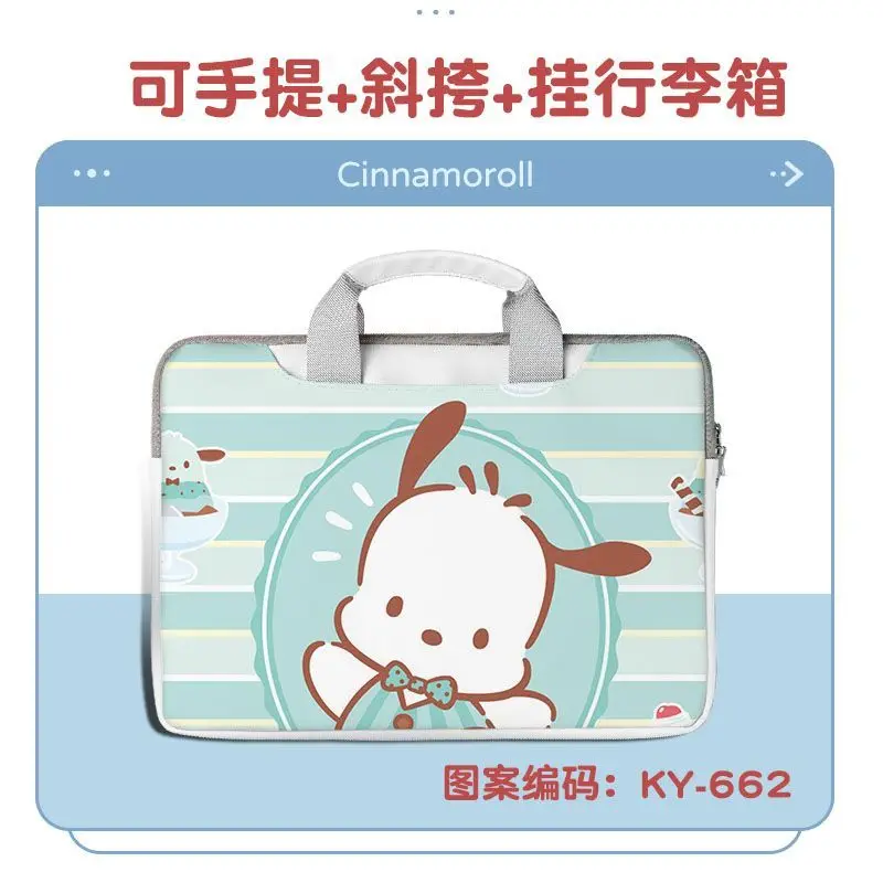 Nieuwe Sanrio Pochacco Laptoptas Leuke Grote Capaciteit Tablet Organizer Cartoon Handtas Laptop Case 15in 13in 14in 16in 12IN Gift
