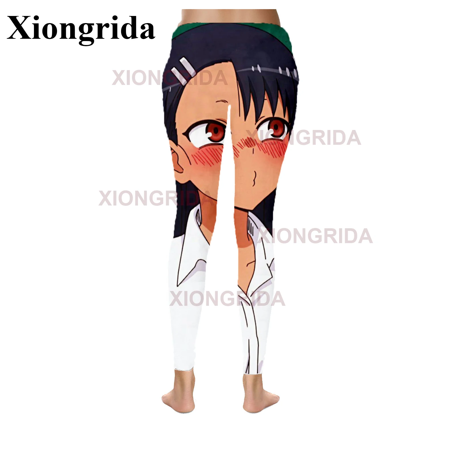 Hentai-mallas ajustadas de cintura alta para mujer, Leggings sexys de Anime, pantalones Kawaii de Nagatoro Hayase, ropa de gimnasio para entrenamiento