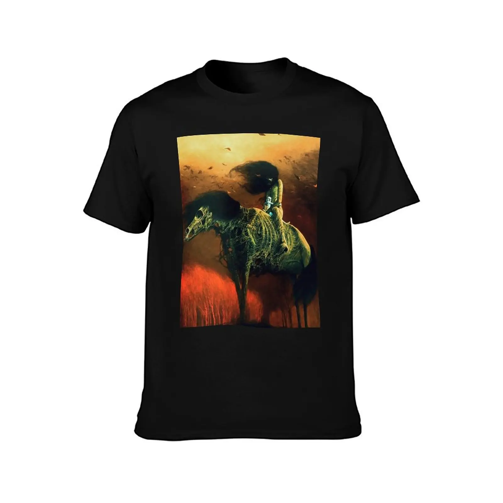 Untitled (Horsemen) by Zdzislaw Beksinski T-Shirt Comfort Stretch Tee Shirt T-Shirt