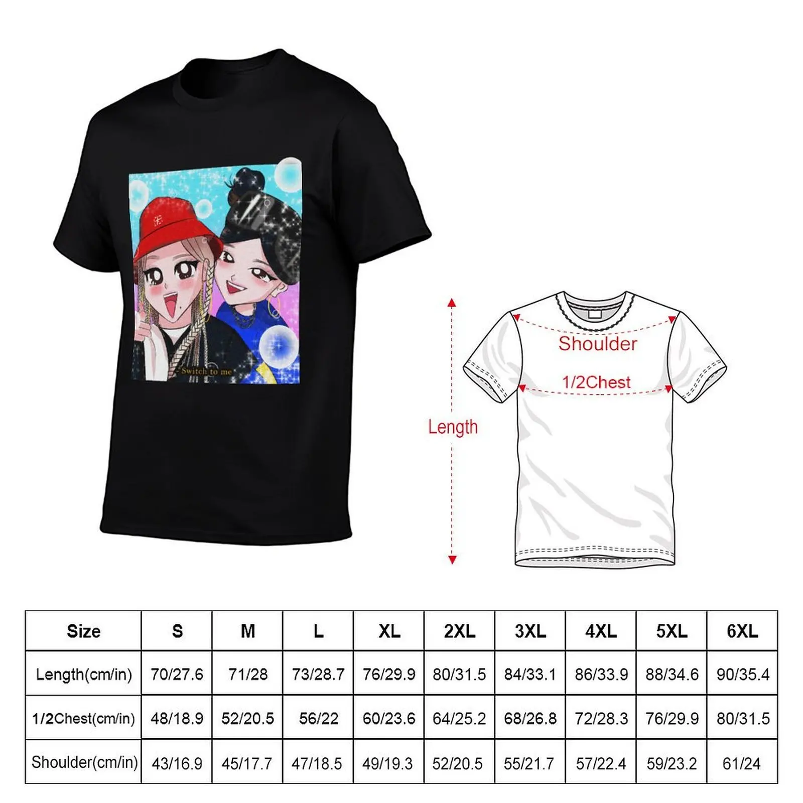 Dubchaeng Switch to me T-Shirt street wear Short sleeve tee mens vintage t shirts