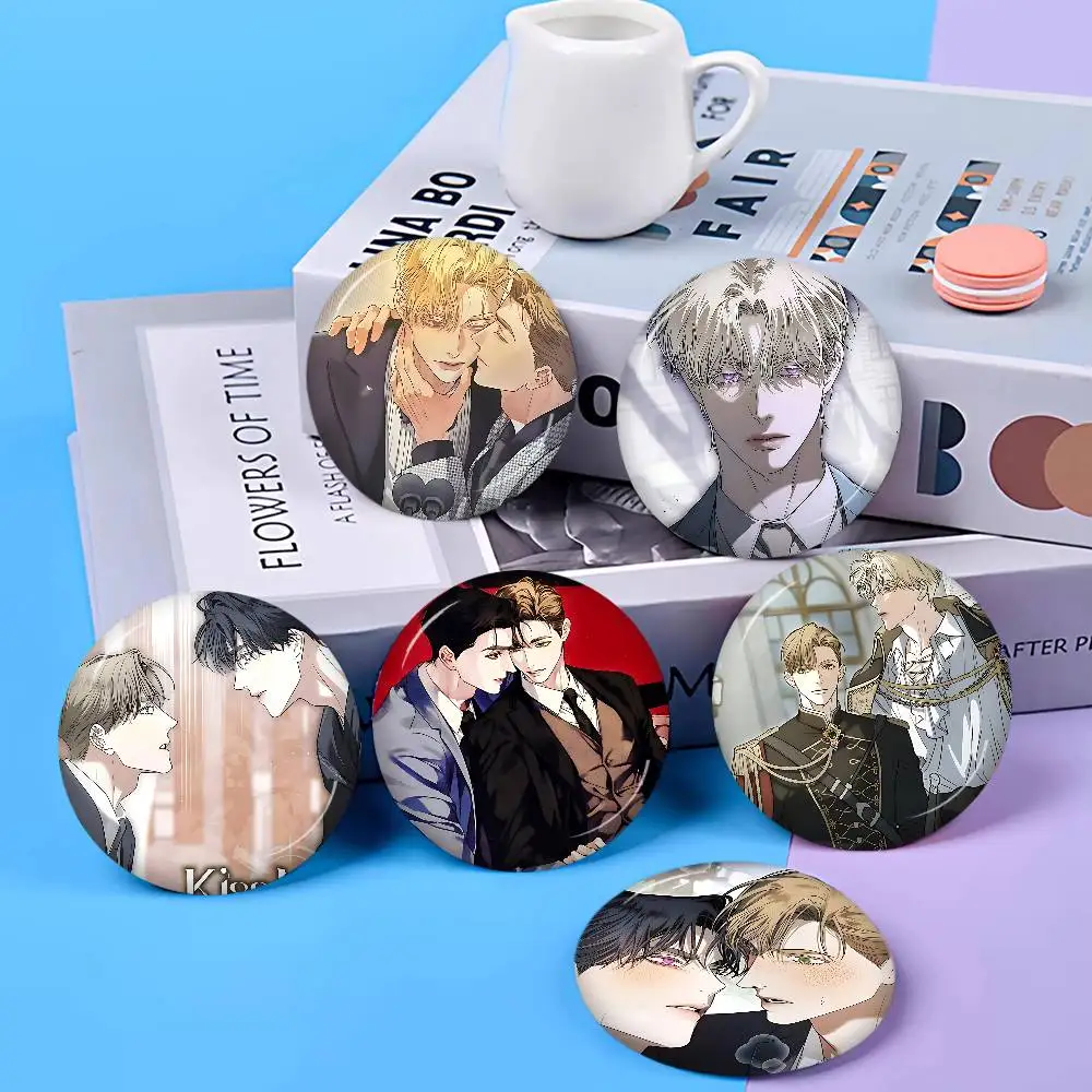 Kiss me if you can BL Anime Anime Brooches Cute Cartoon  Badge Jacket Jeans Lapel Pin Gift Accessorie