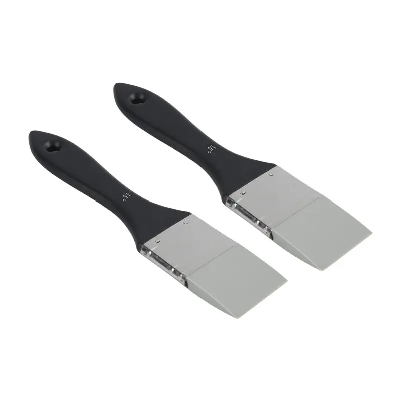 

2 Pieces Silicone Painting Brush Color Shaper Tool Flat Flexible Acrylic Brush Art Tools Paint Brushes (1 Inch Wide)