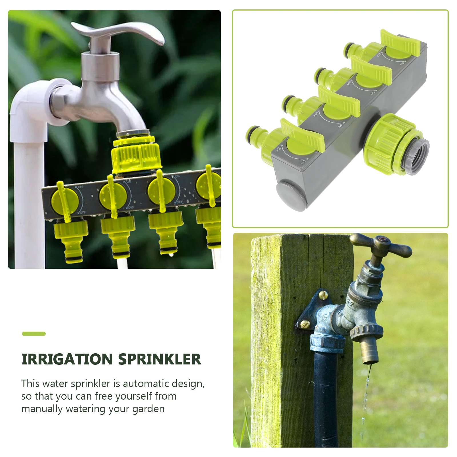 

Garden Water Divider Hose Swivel Connector Quick Y Splitter Spliter Spigot Fittings for