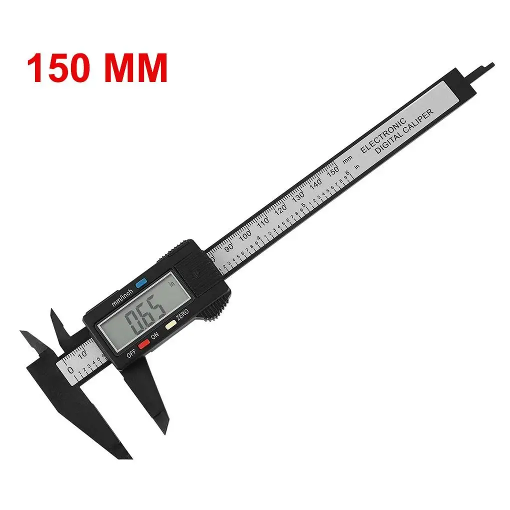 Digital Ruler 6 Inch 100mm 150mm Electronic Vernier Caliper Gauge Micrometer Measuring Tool With Battery