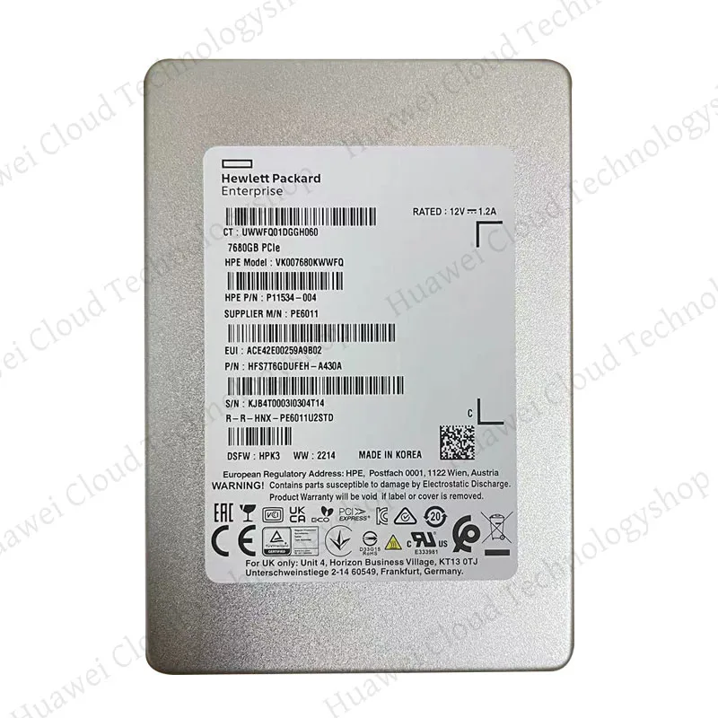 PE6011 960G 1.92T 6.4T 7.68T U2 PCIE NVME محرك الحالة الصلبة من فئة المؤسسات HPE #4