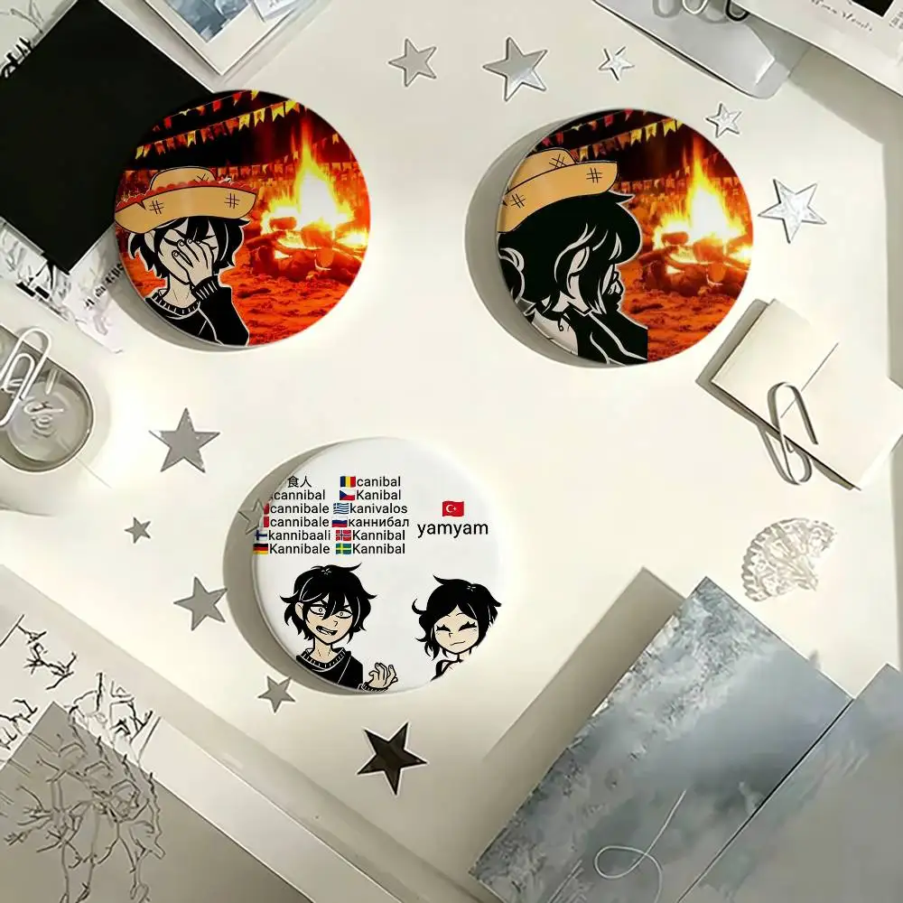 Interesting Andy and Leyley  Brooches Cartoon Badge Pins Backpack Hat Accessories Friend Gift