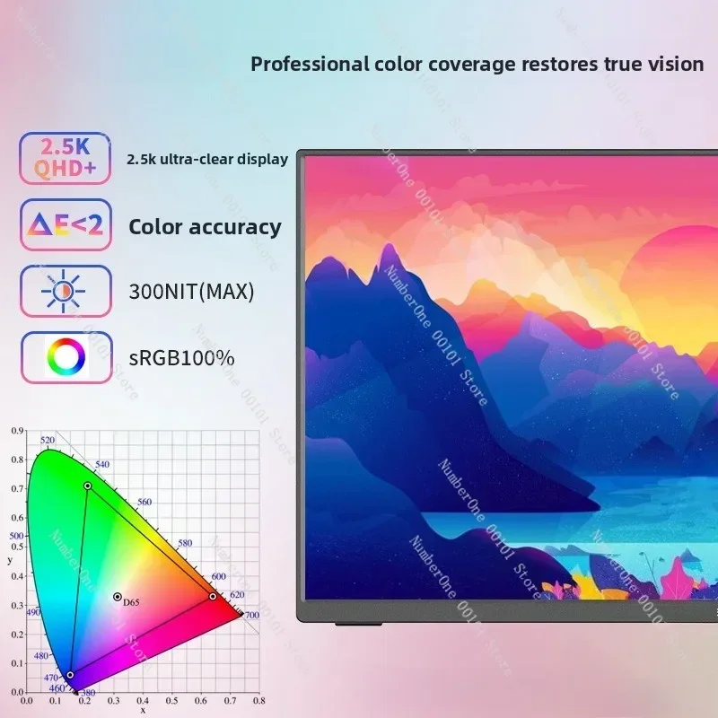 4K 144Hz Touch Portable Monitor, Dual Screen Expansion External Display