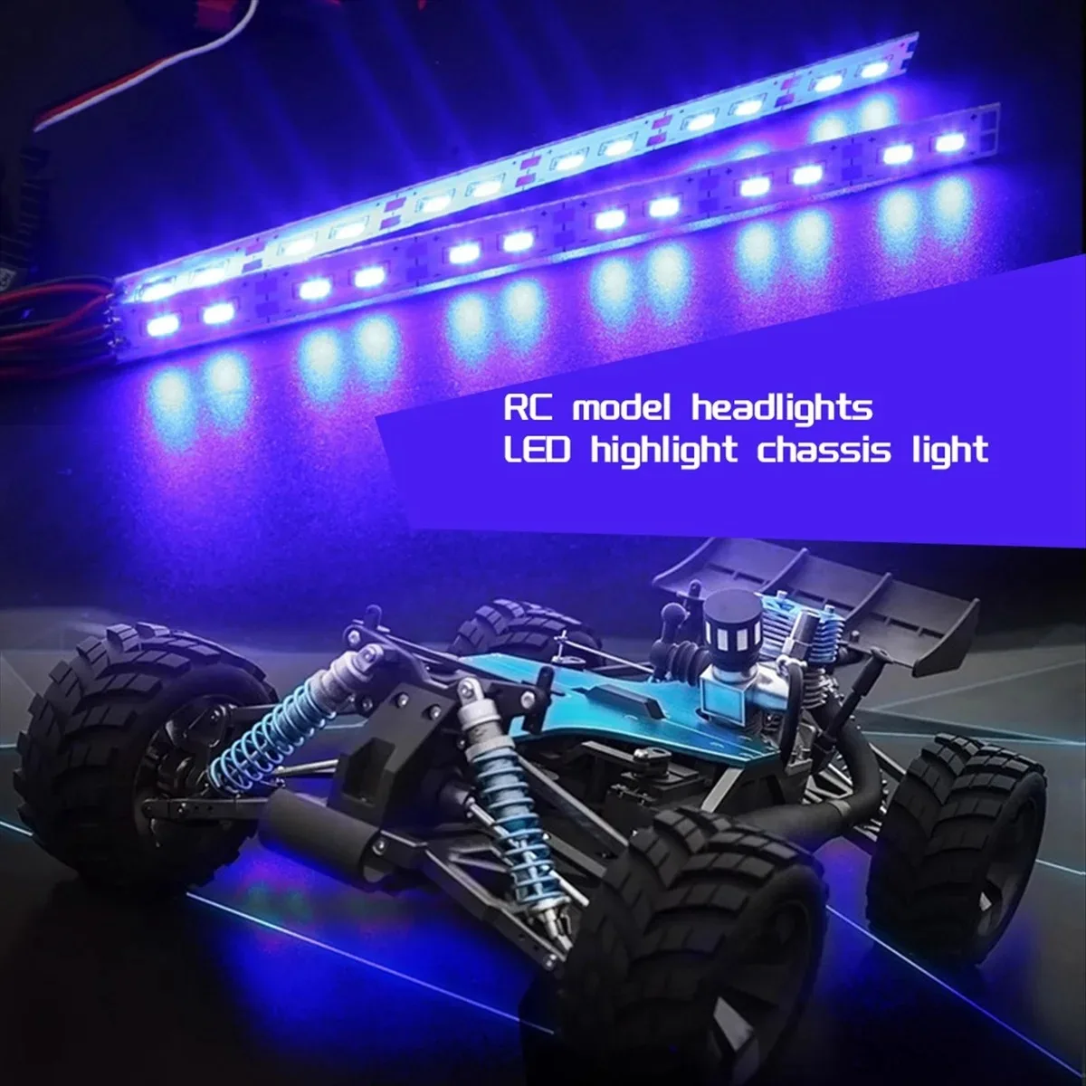 1/10 RC Car Accessories Drift Car LED Chassis Dazzle Light Lamps Flash Lamp for 1/8 1/10 RC Car Traxxas TRX4 D90 Axial SCX10