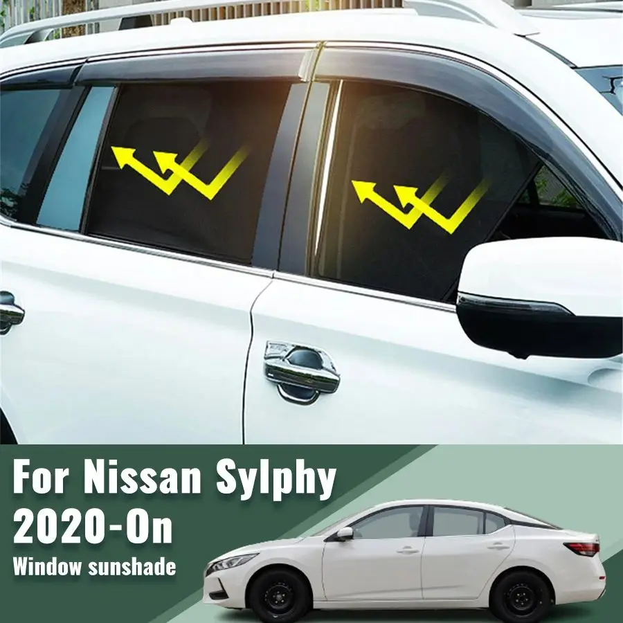 

For Nissan Sylphy 2020 2021 2022 2023 2024 Magnetic Car Sunshade Front Windshield Frame Curtain Rear Side Window Sun Shade Visor