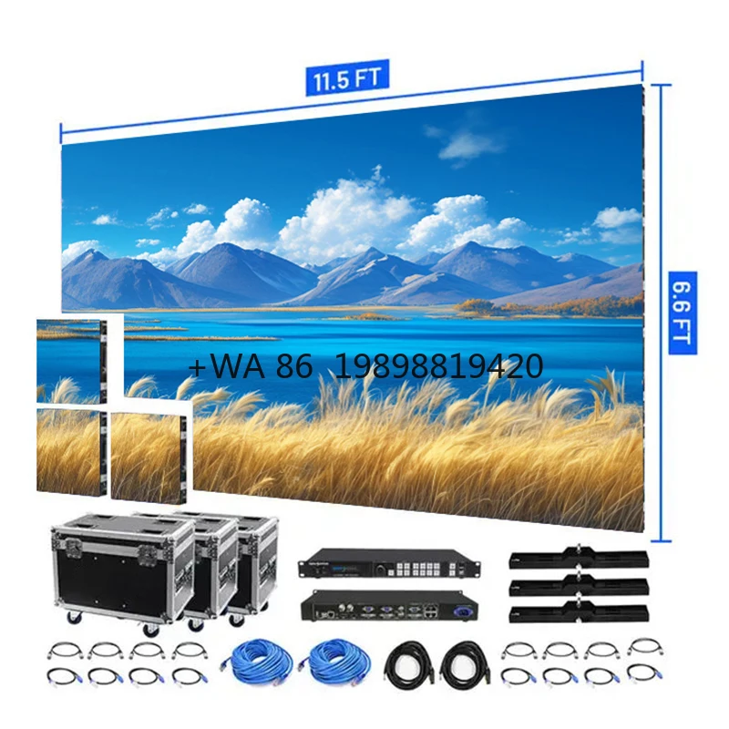 

Настраиваемый полноцветный внутренний светодиодный экран P2.5 P2.6 P2.9 с литым под давлением алюминиевым шкафом Светодиодная видеостена для помещений E