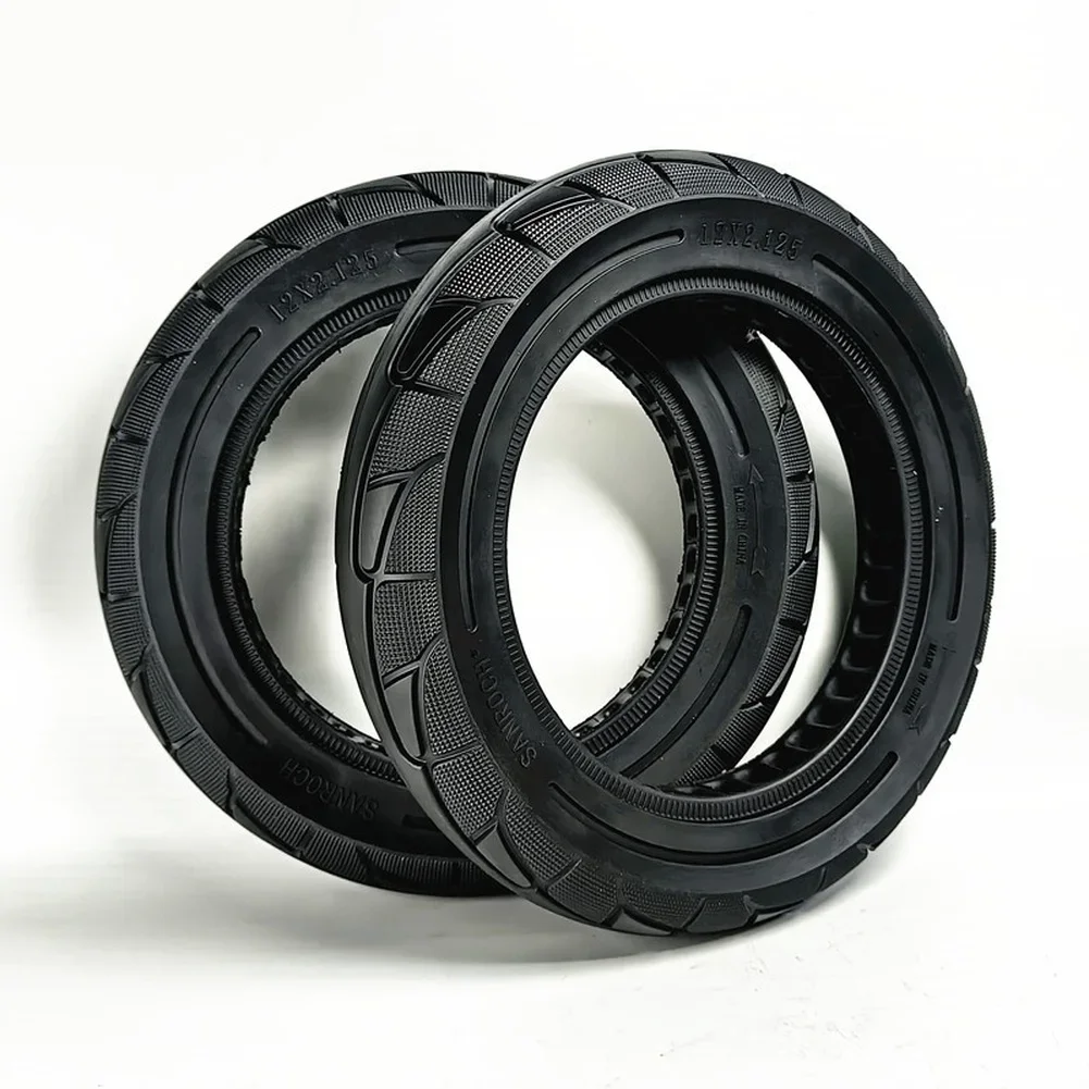 

12-дюймовая твердая шина 12x2 125 для электрических велосипедов и скутеров, резиновая шина с защитой от проколов и возможностью бездорожья