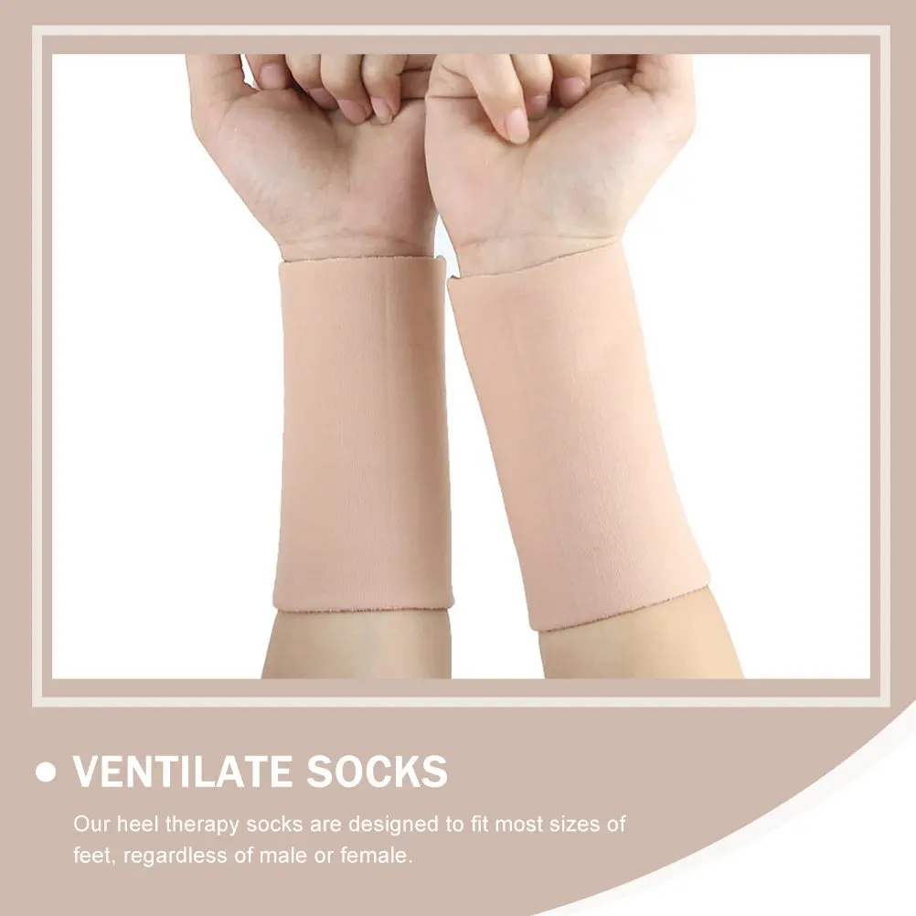 1Pair Moisturizing Heel Socks Protective Soft Cracked Heel Treatment Breathable Open Toe Foot Care Socks Pain Relief Anti-Skid