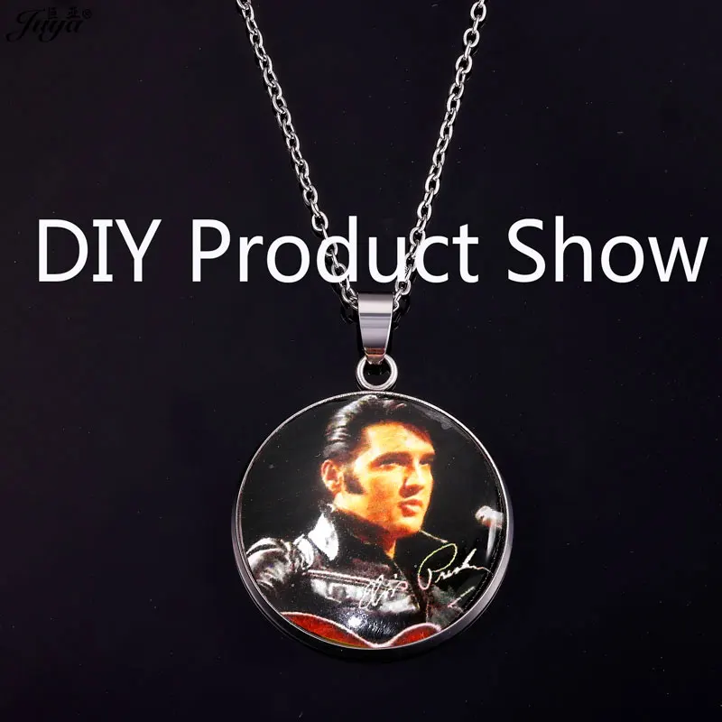 3 Stück/Set Hochwertiger Edelstahl-Anhänger mit Cabochon-Basisfassung + 50cm Kette für DIY Schmuckherstellung Halsketten-Zubehör – Detail 4