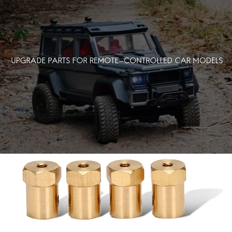 

Premium A 4PCS 5mm to 12mm Brass Combiner Wheel Hub Hex Adapter for WPL B14 B16 B24 B36 C14 C24 MN D90 D91 RC Car Spare