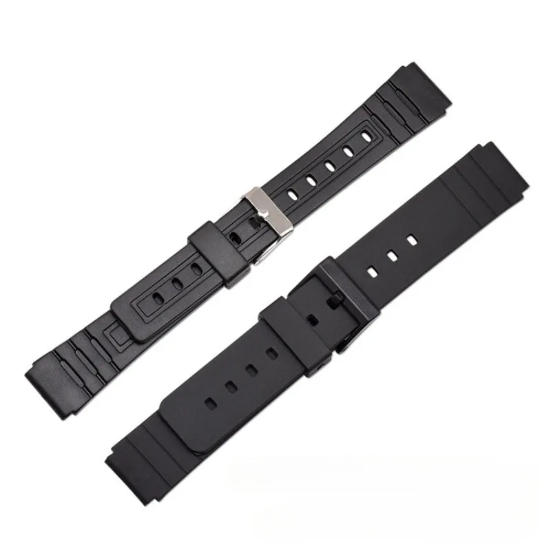 16mm Silicone Strap for Casio MQ58 MQ76 MQ71 MQ104 MQ107 MW59 MW1330 for Classic Black Watch Sports Waterproof Strap Bracelet