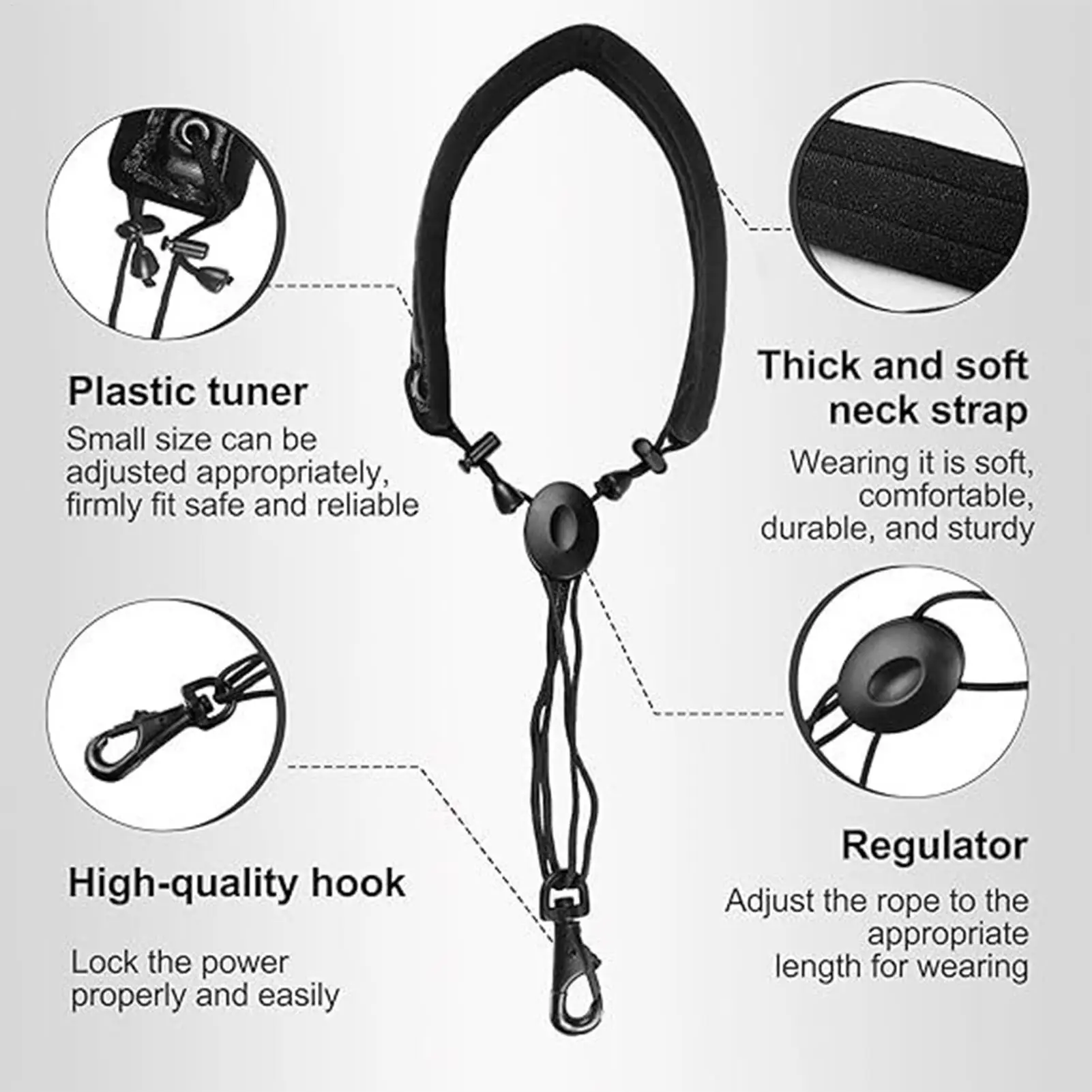 

Saxophone Neck Strap Instruments Neck Padded Strap Adjustable Sax Padded Band For Baritone Bassoon Cork Alto Saxophone Tenor