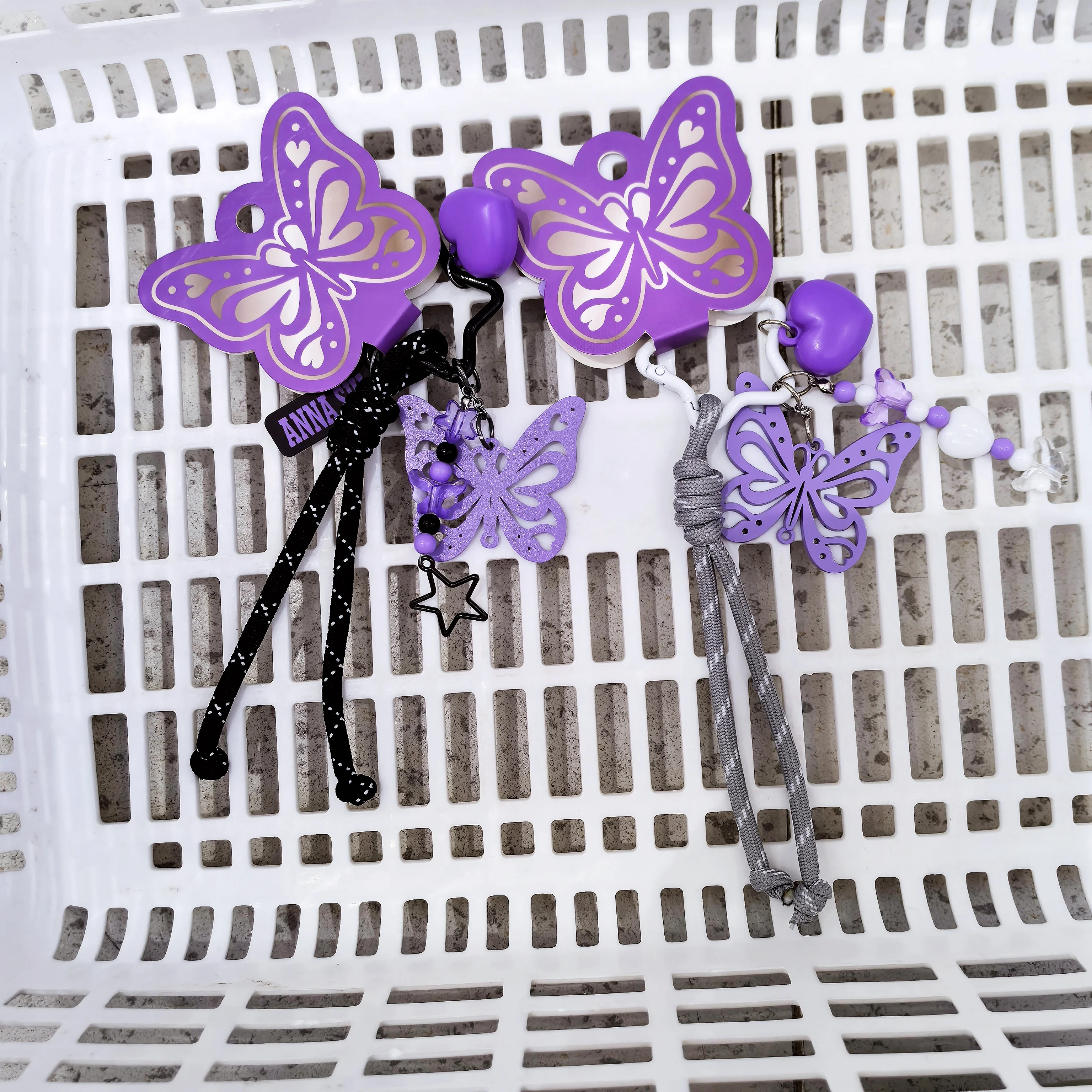 

Anna Sui Sports Co-Branded Glowing Butterfly Charm Lanyard - LED Light Phone Strap Keychain, Fashion Sporty Jewelry Gift