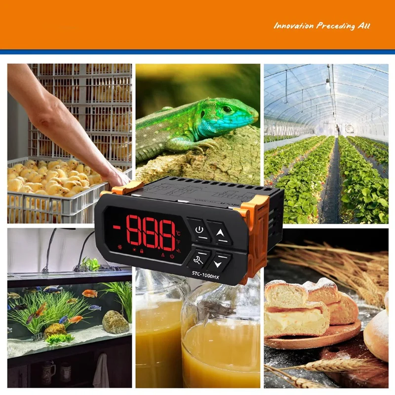 كامل متحكم في درجة الحرارة STC-1000HX المائية الزحف صندوق الحيوانات الأليفة حاضنة الكمبيوتر متحكم في درجة الحرارة التبديل 220 فولت