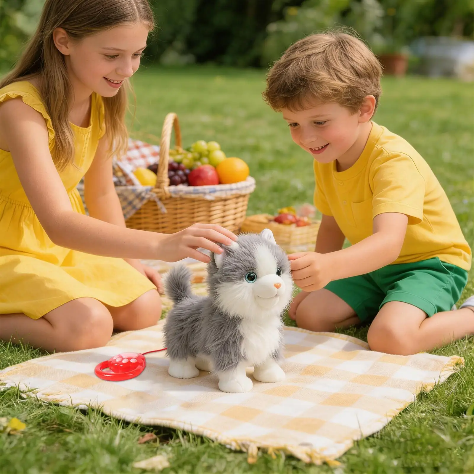 Juguete de Peluche Eléctrico para Perro, Cola que se Mueve, Canta, Animal de Compañía Interactivo, Juguete de Peluche Electrónico para Niños y Niñas