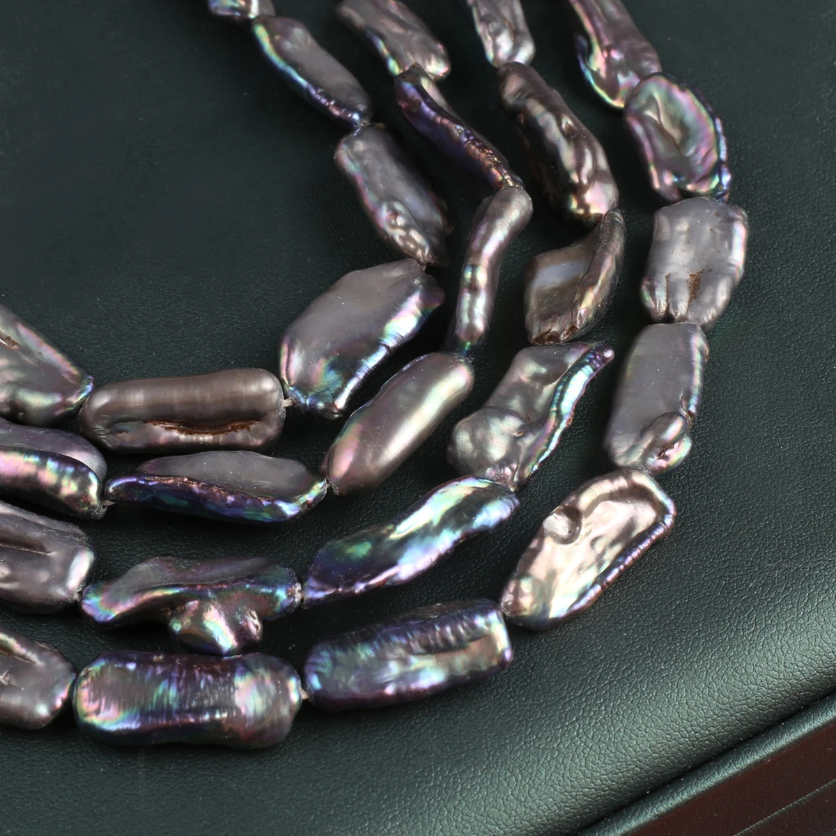 Natural Pearl Black Pipa Bead Delicate Shape Elegant Appearance for DIY Jewelry Making Handmade Bracelet Necklace Length 36cm