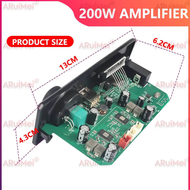 2x100 واط مكبر للصوت بلوتوث 5.0 MP3 فك مجلس ، نظام ستيريو الصوت للسيارة مع راديو FM TF/USB تسجيل يدوي دعوة تيار مستمر 8-24 فولت