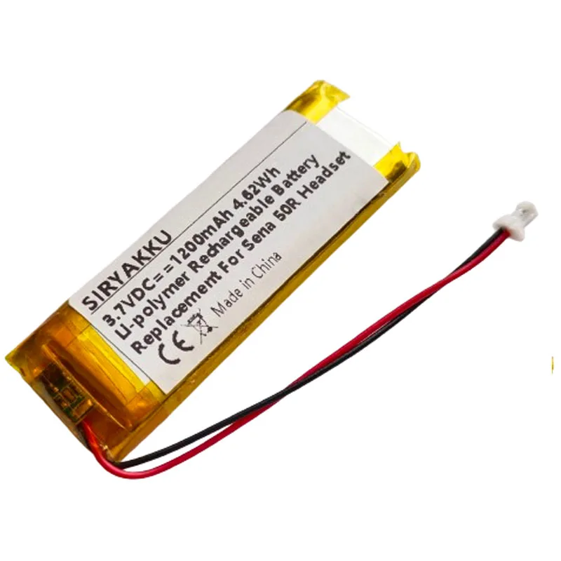 

New 3.7V 1200mAh Rechargeable Repair Battery For SENA 50R, SENA 50S, SENA SR10 Bluetooth System Mesh Intercom SENA 50-R Headset