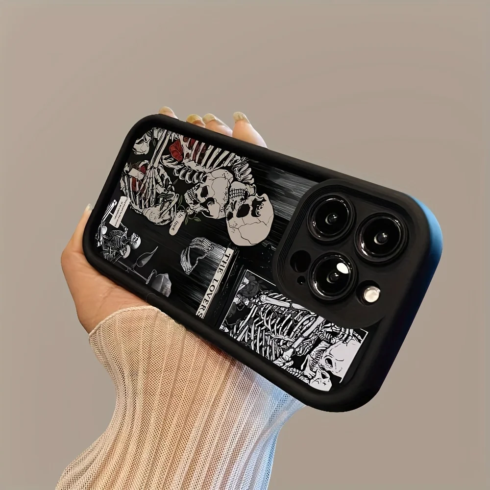 حافظة هاتف على شكل جمجمة لهاتف iPhone 16، 15، 14، 13، 12، و11 Pro Max تقدم مقاومة للانزلاق #2
