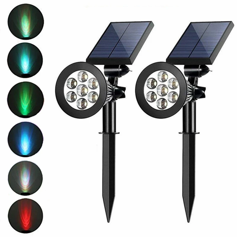 

LED Outdoor Solar Light RGB Color Changing Lawn Floor Lamp IP65 Waterproof Landscape Spotlight Garden Decoration Outdoor Light