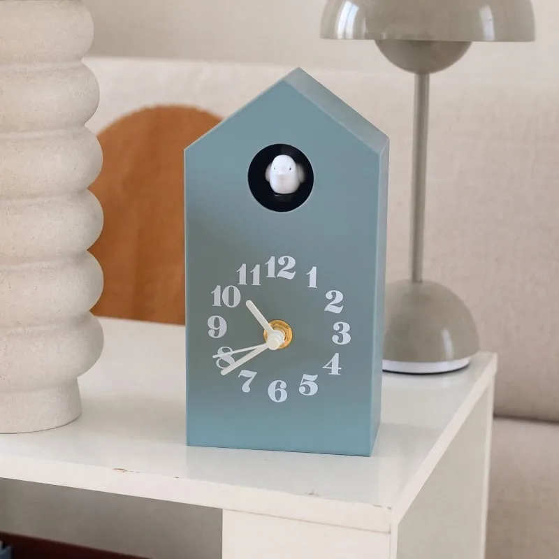 Colorful Cuckoo Clocks Silent Bird House Table Clock Hourly Chiming Modern Cute Decoration Desk Clock Living Room Wall Clocks