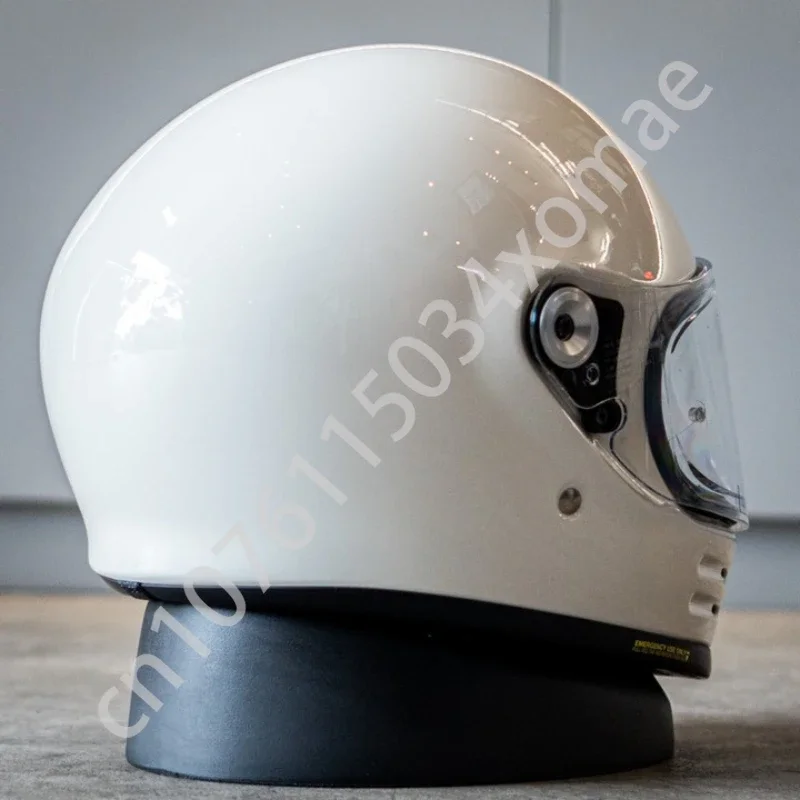 Shoei Glamster 06 Glossy White Motorcycle Helmet Retro Cruise Latte Free Climbing Full Face Helmet