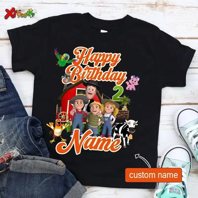 Farm Family Shirts Anilmal Birthday Shirt Matching Tshirts Party Matching Clothes Outfit Kids Clothes Baby Jumpsuit Custom Name