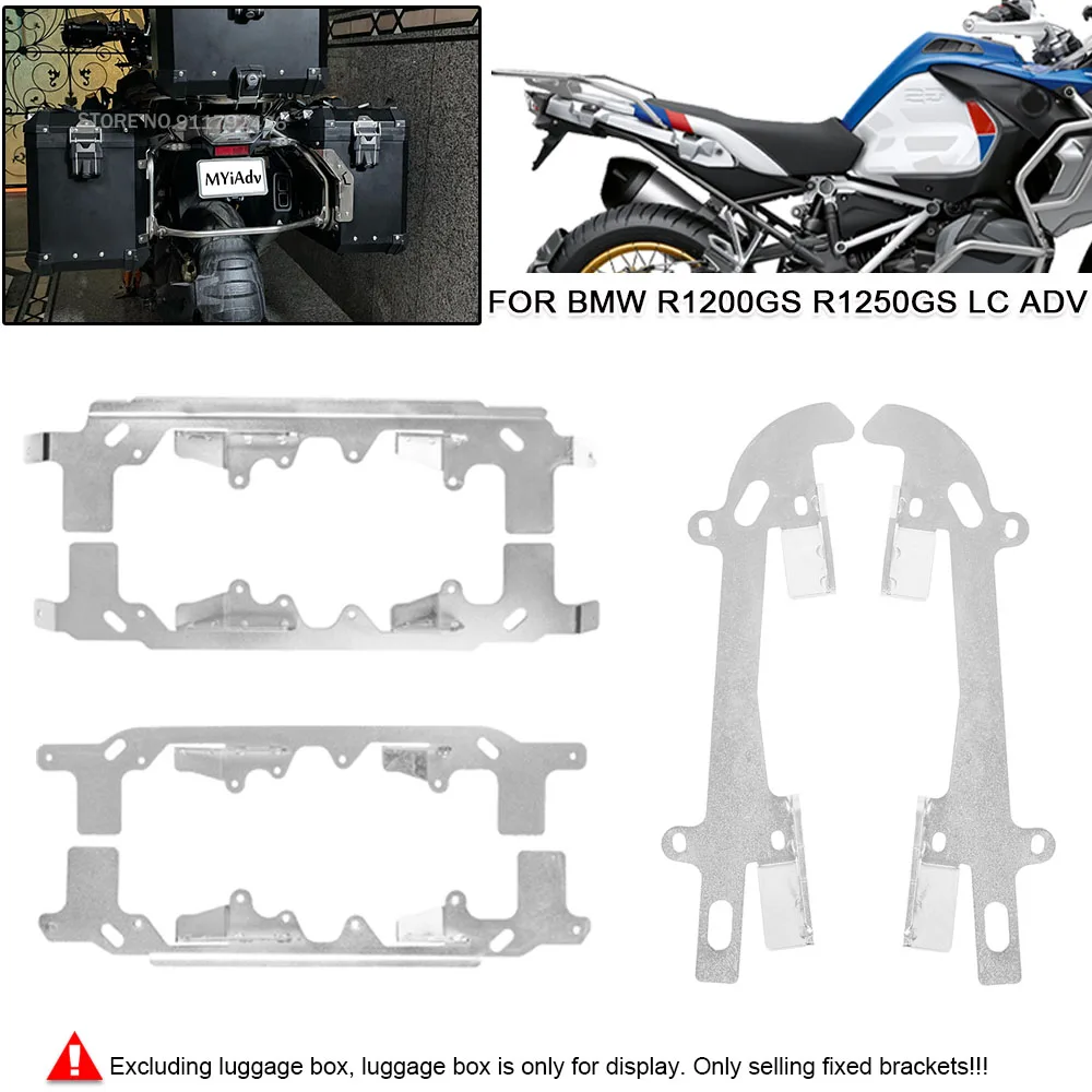 Maleta de aluminio con soporte fijo, placa de montaje de alforja para BMW R1200GS Adventure R1250GS LC ADV GS R1200 R1250 R1200GSA