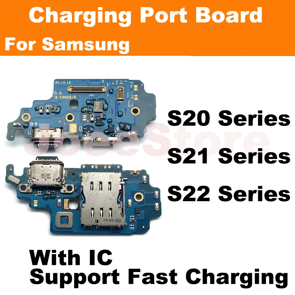 

5pcs Charging Port Dock Connect Board Flex For Samsung S22 S21 S20 Plus Ultra S908E G981B G998B USB Connector Dock Charger Cable