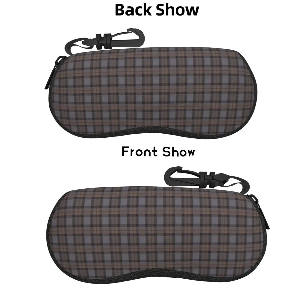 

Outlander Plaid - Fraser Tartan Shell Glasses Case Portable Sunglasses Box Women Men Soft Eyeglasses Bag Pouch