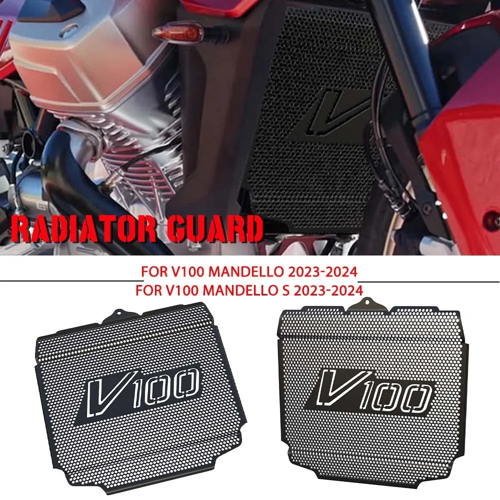 

Motorcycle For Moto Guzzi V100 V 100 v100 Mandello / S 2023 2024 Radiator Grille Guard Protector Cover Protection Accessories