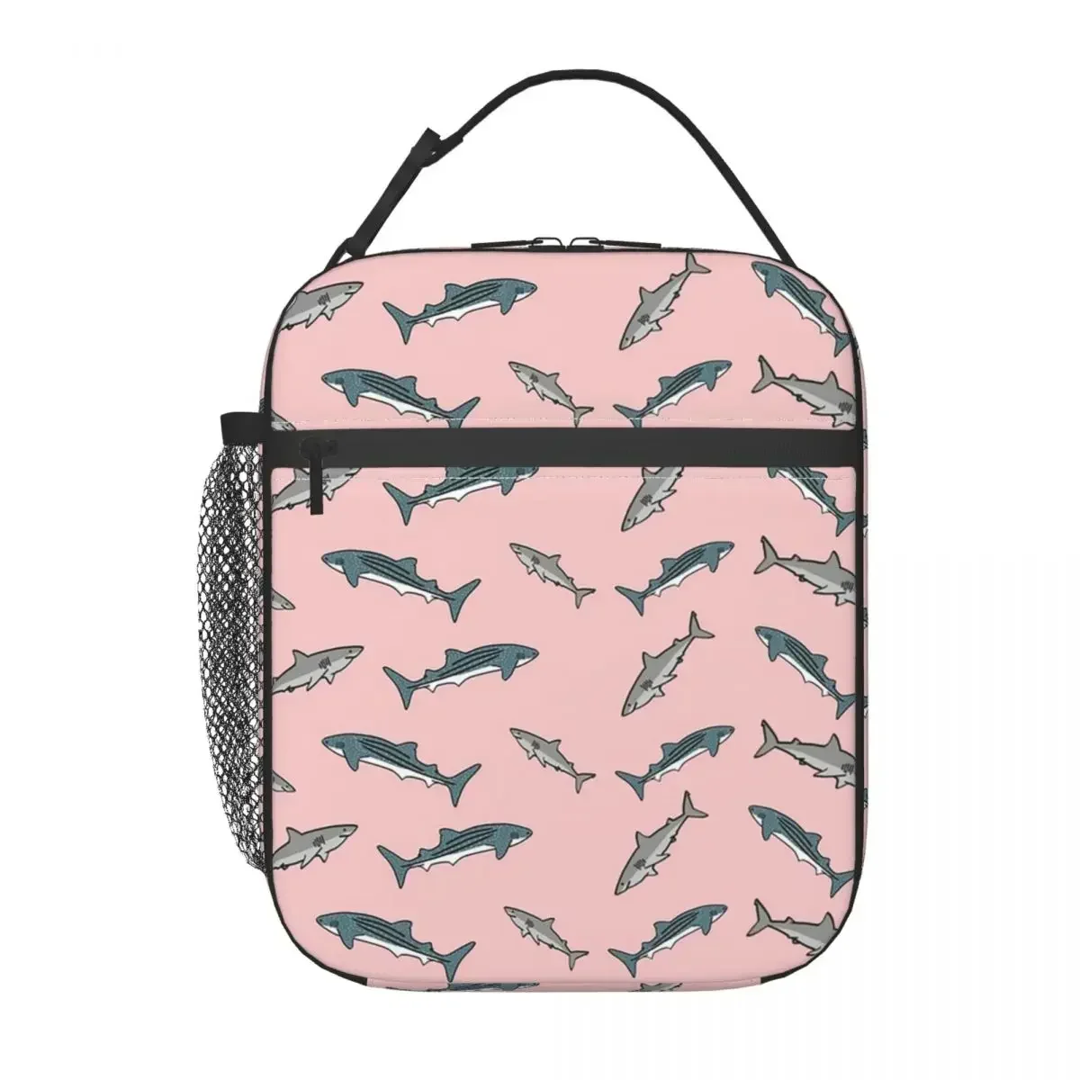 Cartoon Great White Shark Insulated Lunch Bag for Kids School Cooler Thermal Food Box Tote Portable Lunch Boxes Container