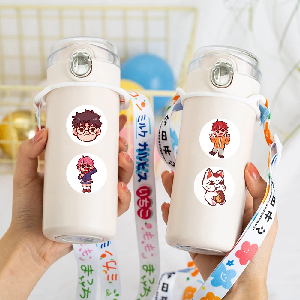 500 pçs anime bonito dangadan adesivos rolo crianças diy dos desenhos animados decalques de vedação notebook guitarra bicicleta decoração adesivo recompensa presente