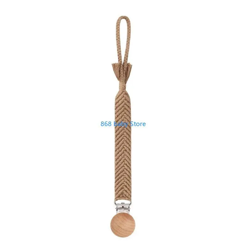

29EE 1pc Baby Dummy Chain Pacifier clip Crochet Cotton Soother Holder Dummy Clips