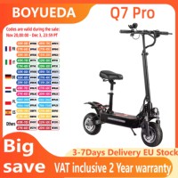 BOYUEDA Q7PRO 3200W Dual Motor 52V19AH Electric Scooter Foldable 10 inch 70KM/H Maximum Mileage 70KM Load Tire with Seat
