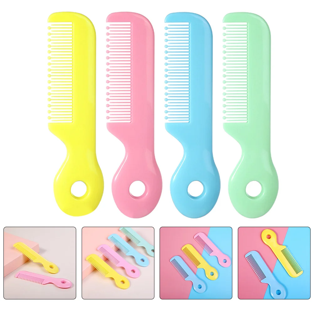 

4pcs Hair Comb Set for Newborn Toddler Detangling Combs Infant Brush Lightweight Mini Newborn Hair Comb Size