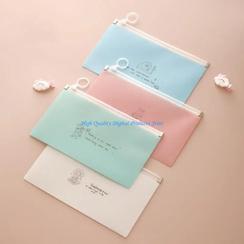 

U2JE Multipurpose Cosmetics Keeper Holder Plastic Zipper Folder Stationery File