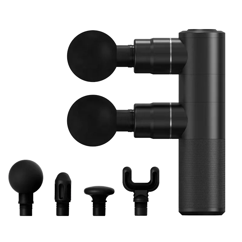 Dual-Head Electric Muscle Massage Gun New Sports Fitness Percussion Gym Facial Gun Deep Tissue Vibration for Body Application