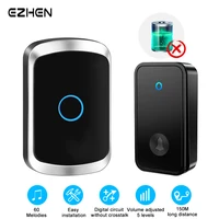 Timbre inalámbrico inteligente timbre de puerta de bienvenida para el hogar 150M/82 mandos a distancia FM autoalimentado No requiere batería timbre inalámbrico con enchufe de EE. UU. UE