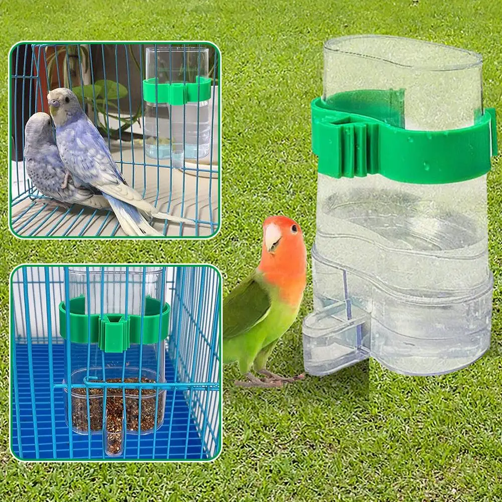 Birds Feeding Watering Bird High-quality Plastic Feeder Automatic Water Drinker Box Dispenser Food Pet Parrot Bird Food Fee H0X7