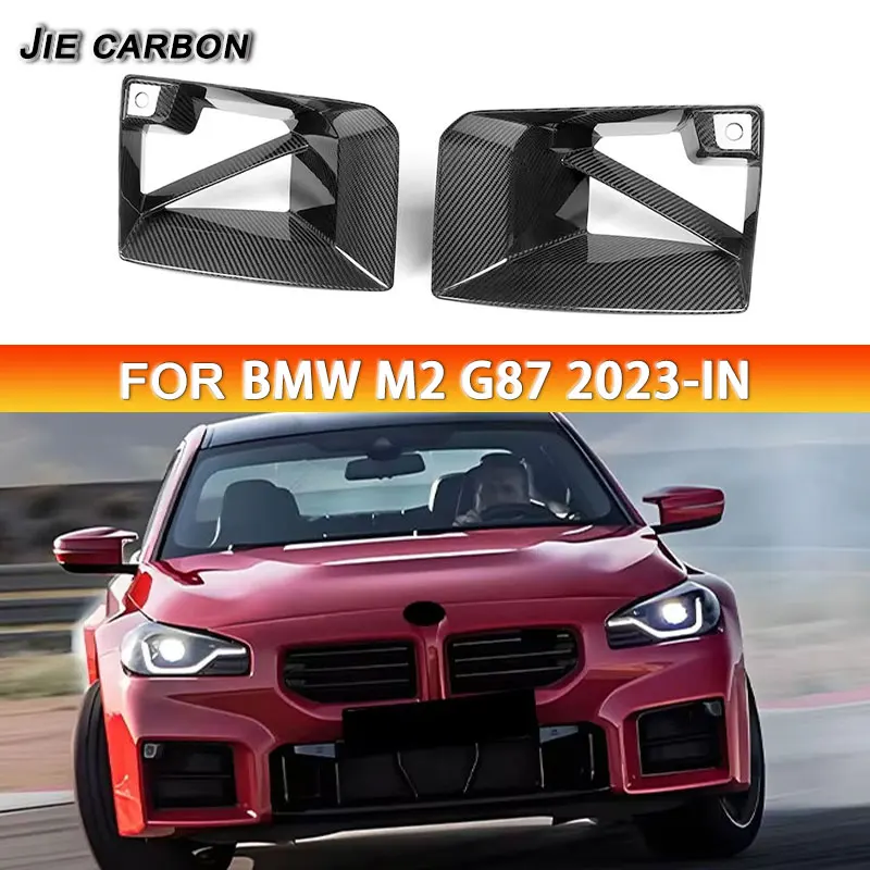 For BMW M2 G87 2023-IN Carbon Fiber High Quality Front Bumper Vent Trim Strip Upgrade Body Kit