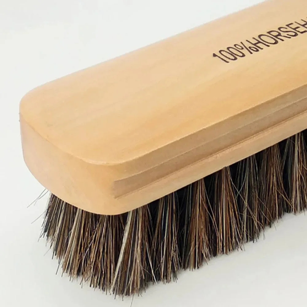 Genuine Horsehair Wooden Brush Car Detailing Polishing Buffing Brush Seat Handle Dashboard Roof Cleaning Premium Car Wash Brush