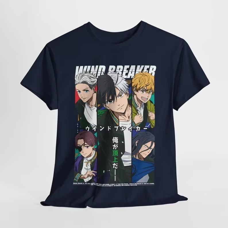 Wind Breaker Sakura Haruka Hajime Umemiya Bofurin Anime Manga Graphic Print Vintage Harajuku Aesthetic Streetwear  Short Sleeve