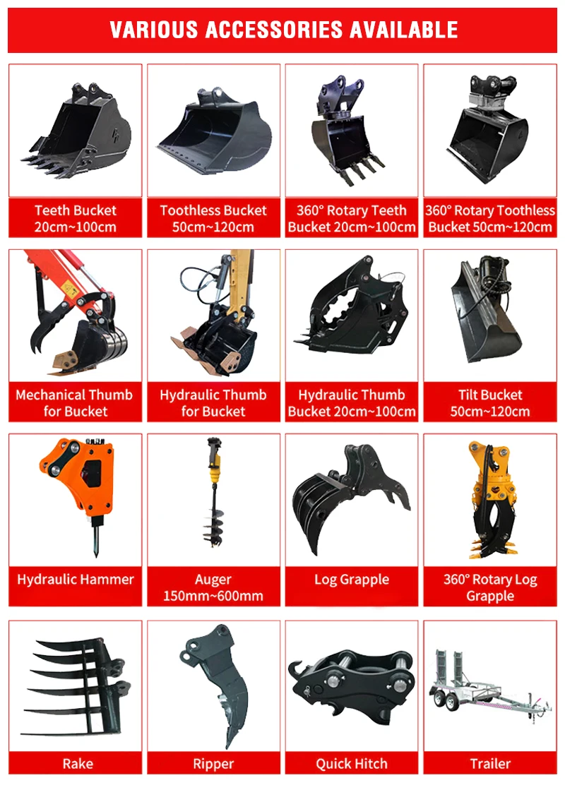 حفار صغير 1.8T حفار صغير 39Hp Kubota حفارات زاحفة هيدروليكية صغيرة 2 طن 1.5 طن للاستخدام المزدوج للمزرعة والهندسة