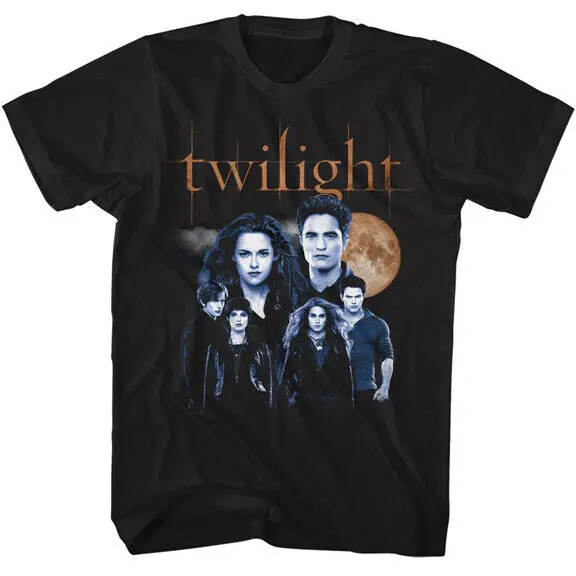 Twilight Movie Saga T- Shirt CULLEN FAMILY WITH Moon Adult New Licensed Black