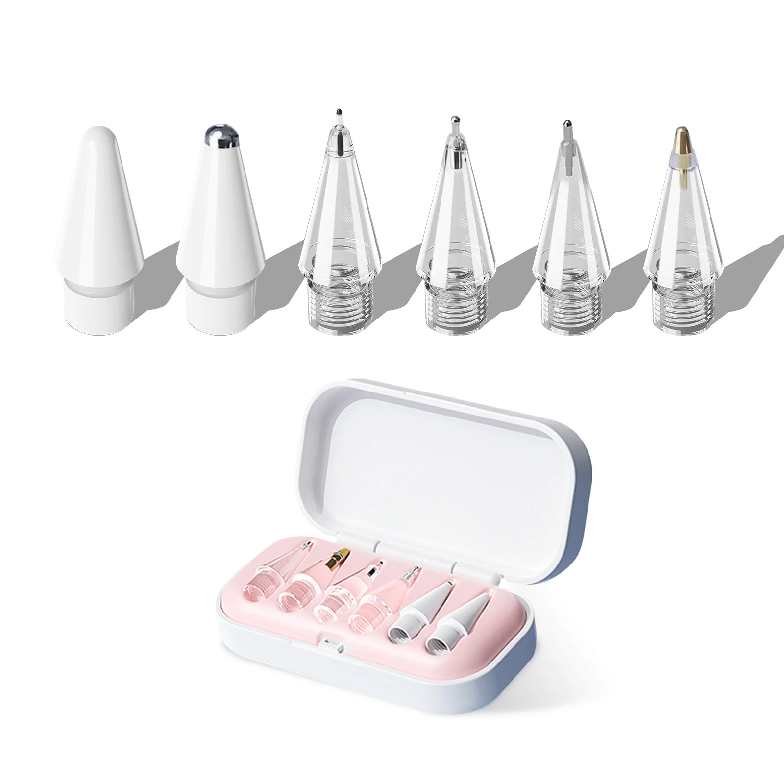 4 / 6 Pcs Replacement Pencil Tips For Apple Pencil Pro/2nd Gen/1st Gen/USB-C, Upgraded iPad Pen Tips With Storage Case